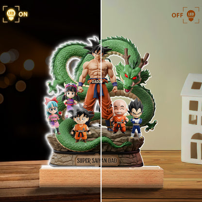 Best Dad Ever - Personalized Seven Balls Custom Shaped Acrylic Plaque