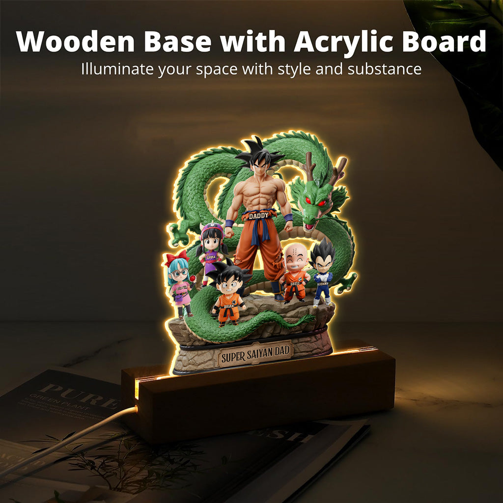 Best Dad Ever - Personalized Seven Balls Custom Shaped Acrylic Plaque