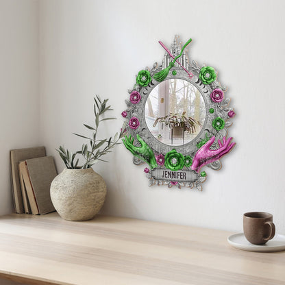 Changed For Good - Personalized Green and Pink Wall Hanging Mirror