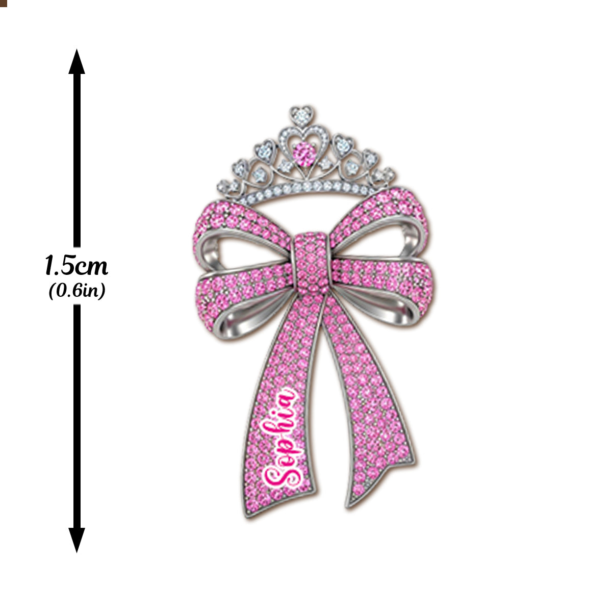 Pink And Green Bow - Personalized Green and Pink Stud Earrings