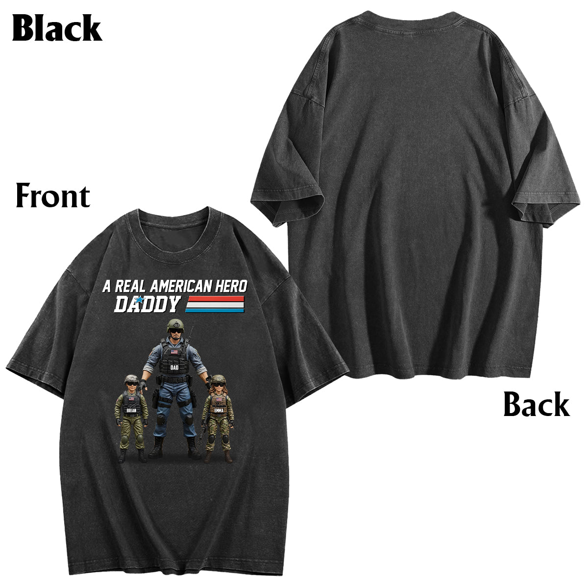 Dad You're My Hero - Personalized Father Wash T-Shirt