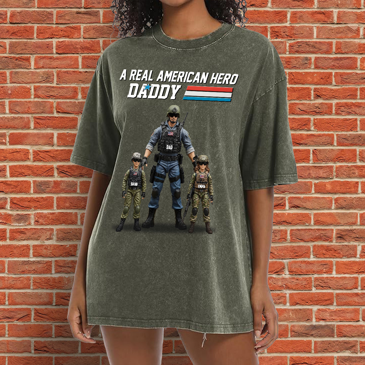 Dad You're My Hero - Personalized Father Wash T-Shirt