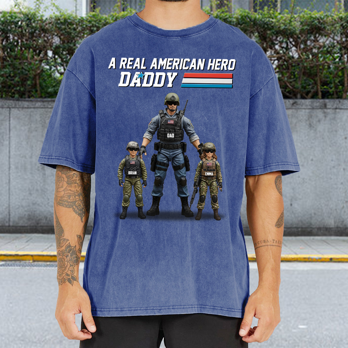 Dad You're My Hero - Personalized Father Wash T-Shirt