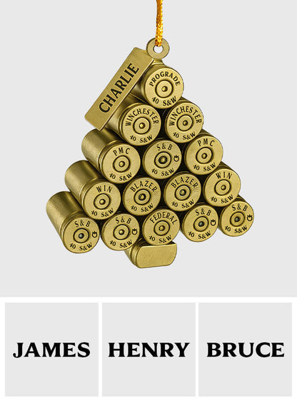 40 Brass Christmas Tree - Personalized Veteran Ornament