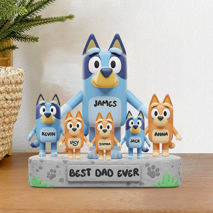 Best Dad Ever - Personalized Father Custom Shaped Acrylic Plaque