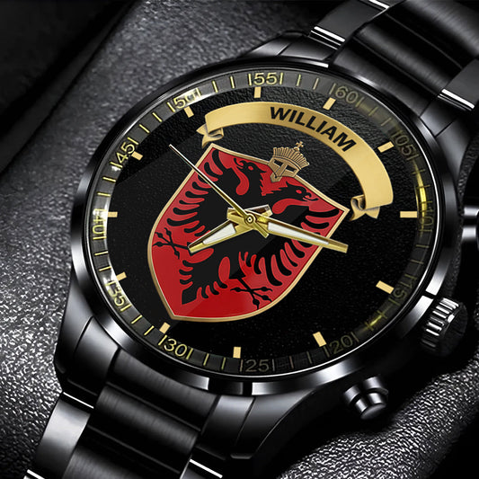Proud Albania - Personalized Expats Hand Watch