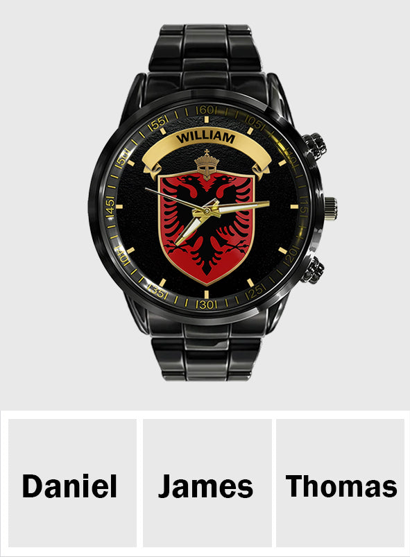 Proud Albania - Personalized Expats Hand Watch