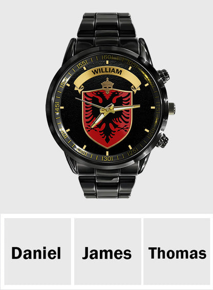 Proud Albania - Personalized Expats Hand Watch