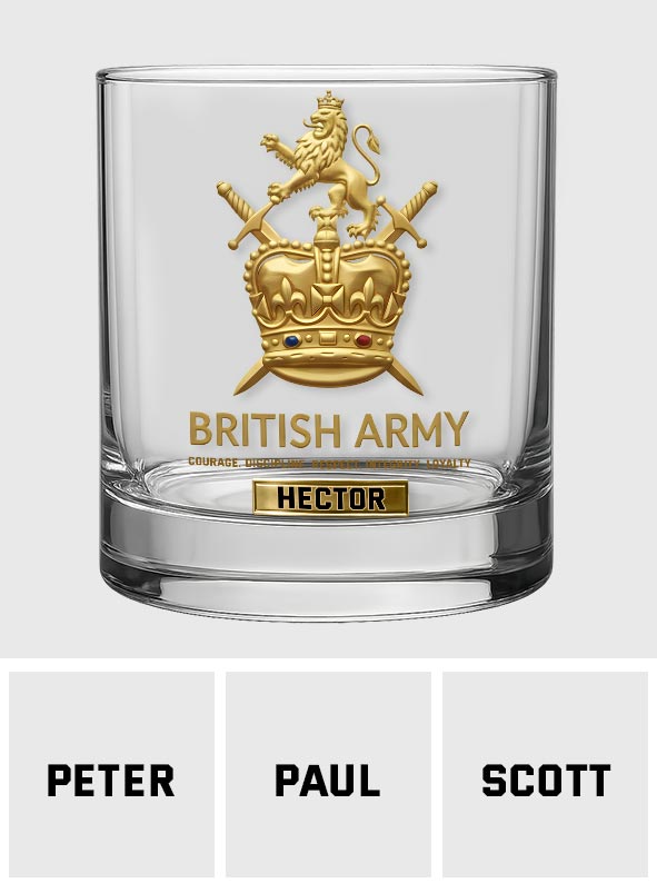 Premium American Pride US - Personalized Veteran Whiskey Glass