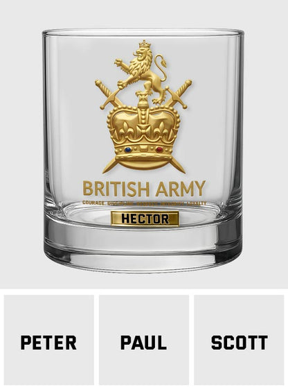 Premium American Pride US - Personalized Veteran Whiskey Glass