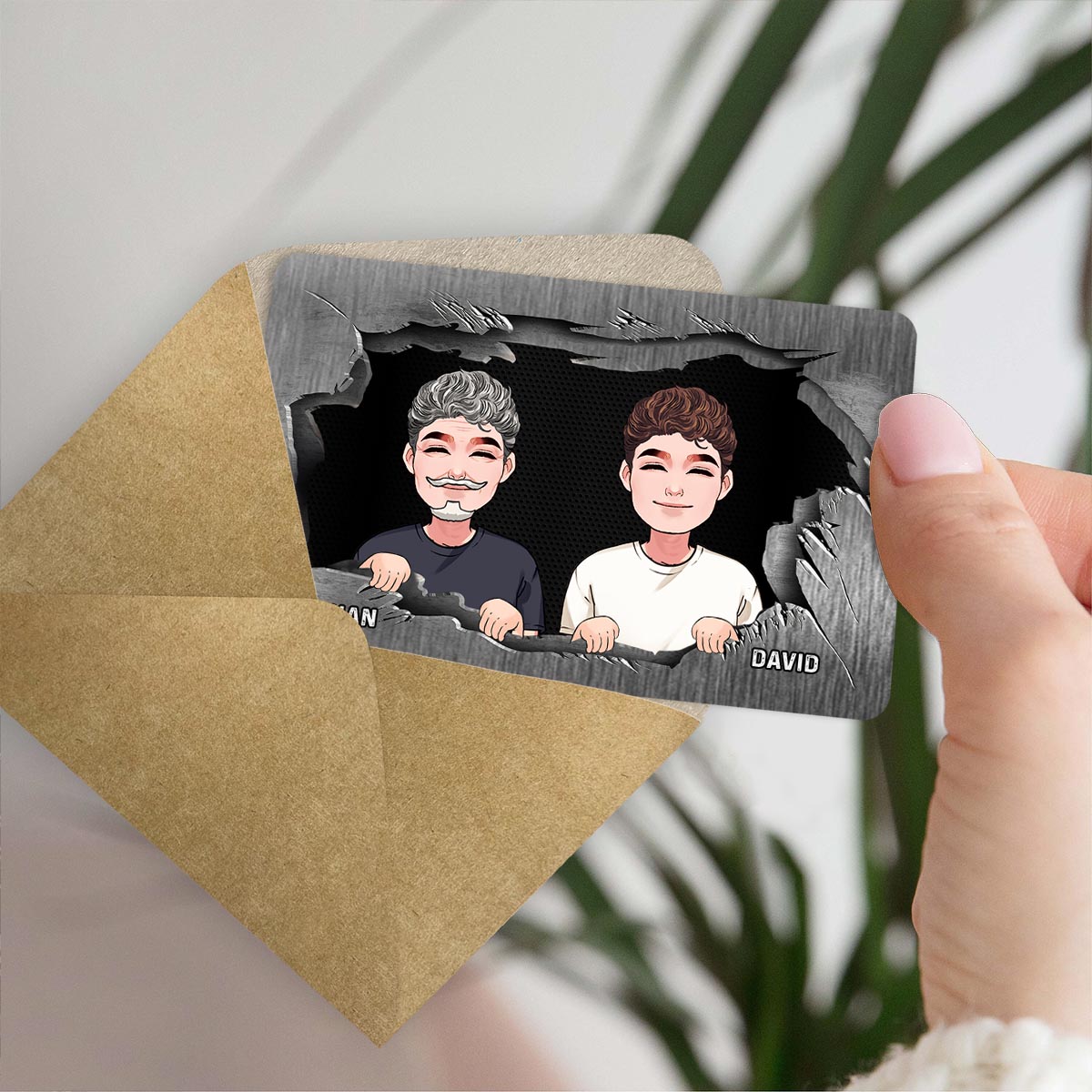 Thanks For Being My Hero - Personalized Father Wallet Insert Card