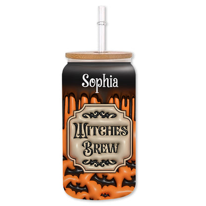 Witches Brew - Personalized Witch Can Glass