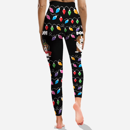 Pet Colorful Christmas Light - Personalized Dog Hoodie and Leggings