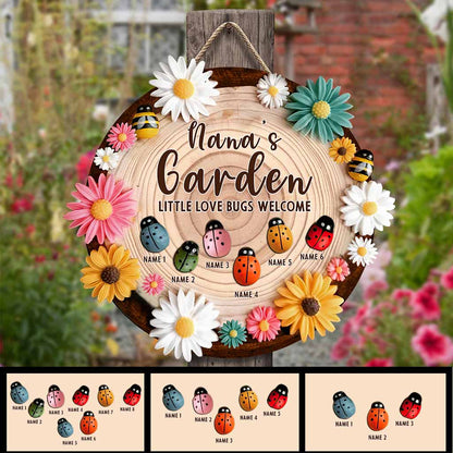 Little Bugs Welcome - Personalized Grandma Wood Sign