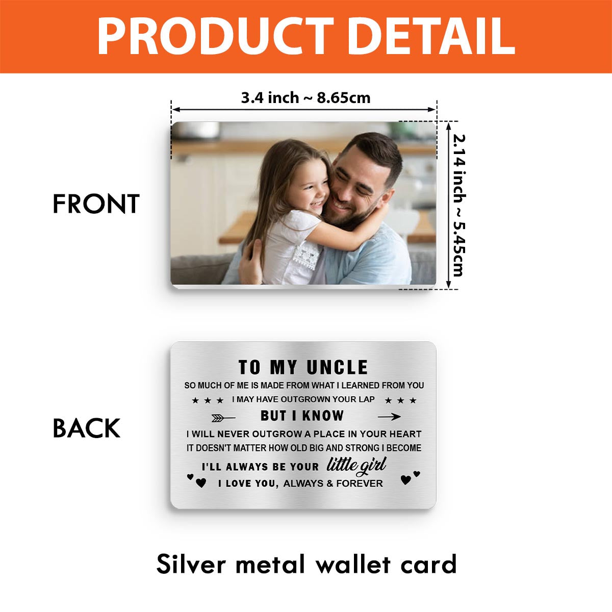 To My Dad - Gift for dad, grandma, grandpa, mom, uncle, aunt - Personalized Wallet Insert Card