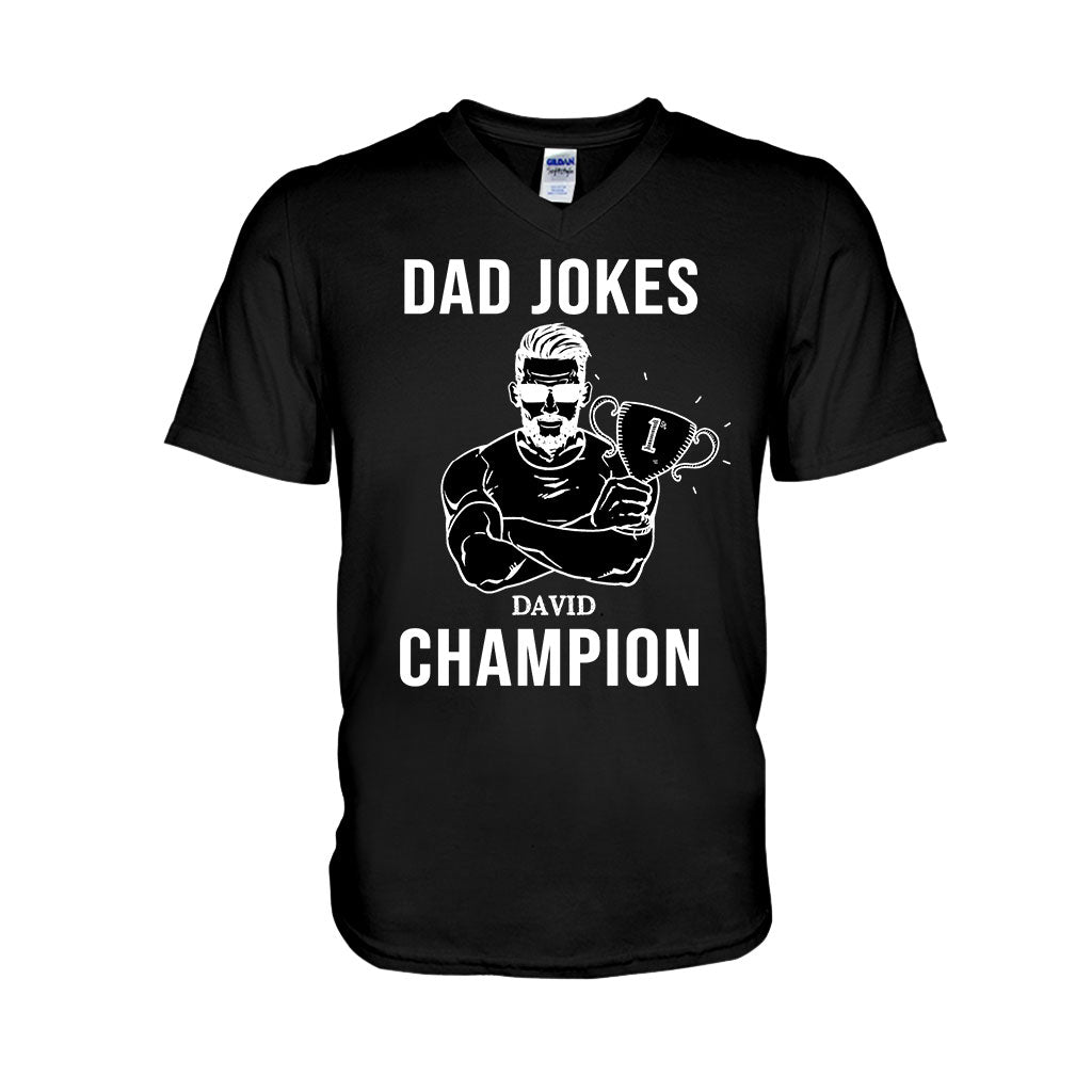 Dad Jokes Champion - Personalized Father's Day T-shirt and Hoodie