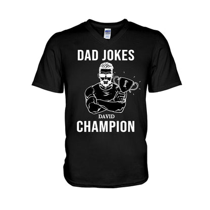 Dad Jokes Champion - Personalized Father's Day T-shirt and Hoodie