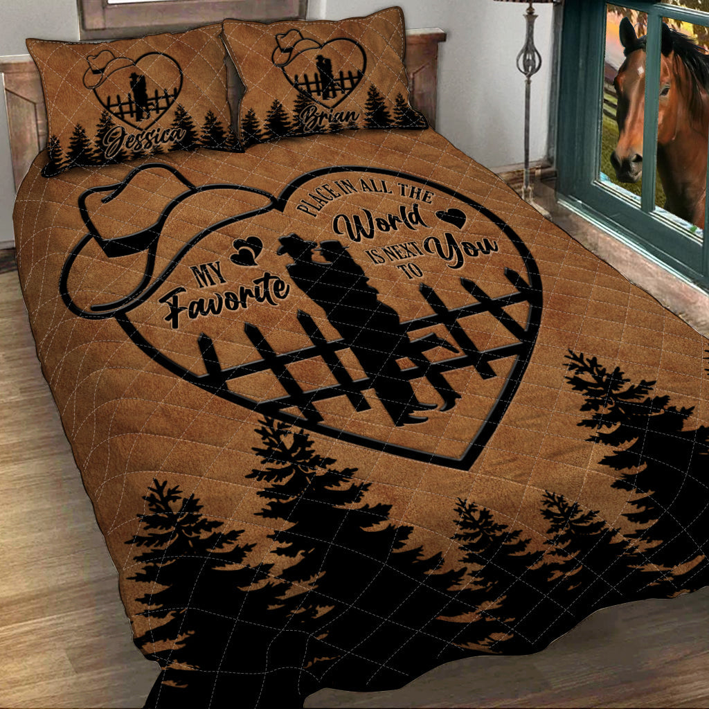 Next To You - Personalized Country Girl Quilt Set