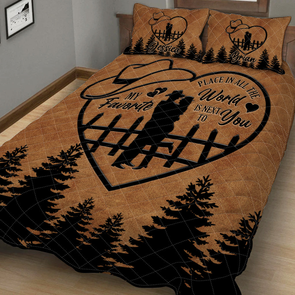 Next To You - Personalized Country Girl Quilt Set