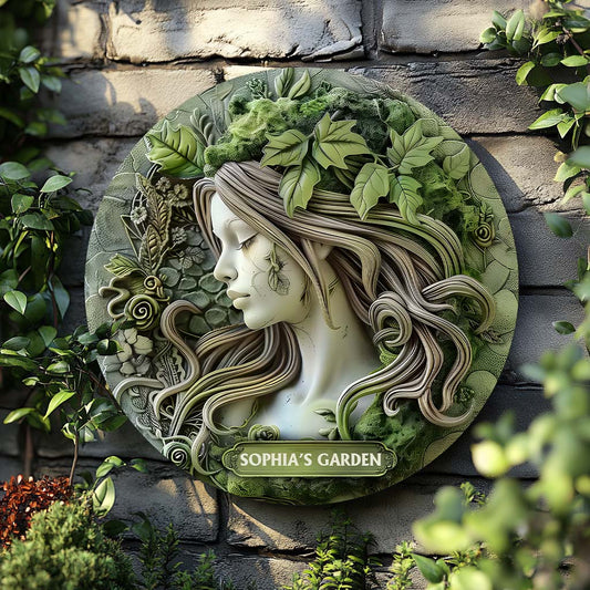 Plant Lady - Personalized Gardening Round Wood Sign