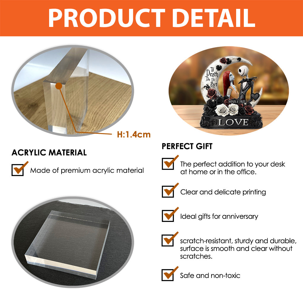 Til Death Do Us Part - Personalized Nightmare Custom Shaped Acrylic Plaque