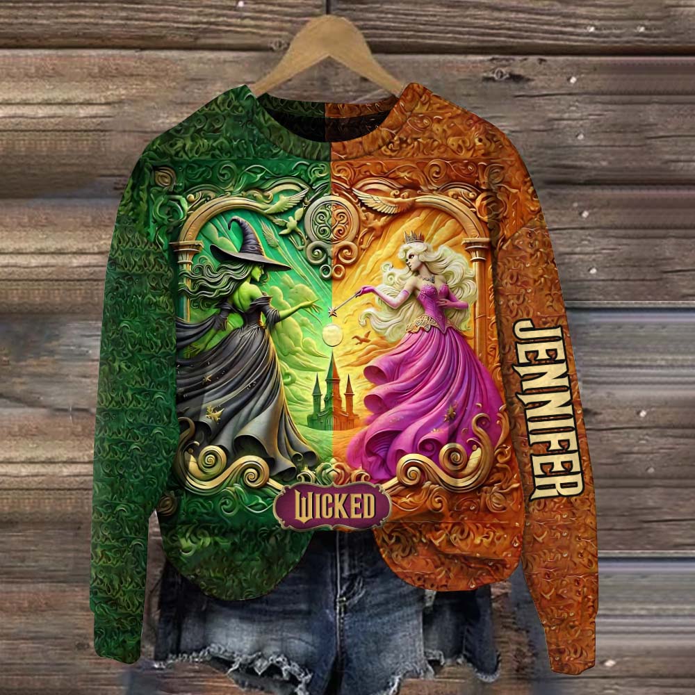 Changed For Good Witch & Princess - Personalized Ugly Sweater