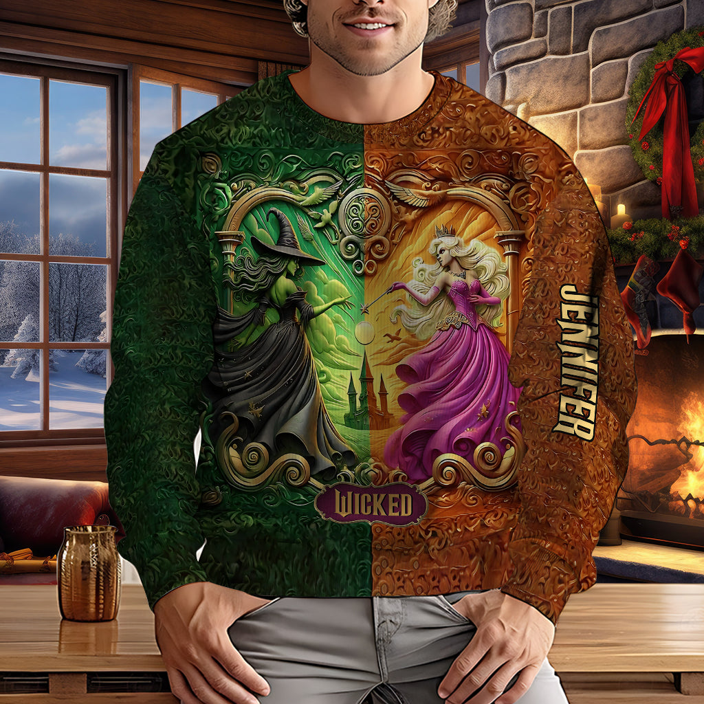 Changed For Good Witch & Princess - Personalized Ugly Sweater