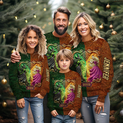 Changed For Good Witch & Princess - Personalized Ugly Sweater