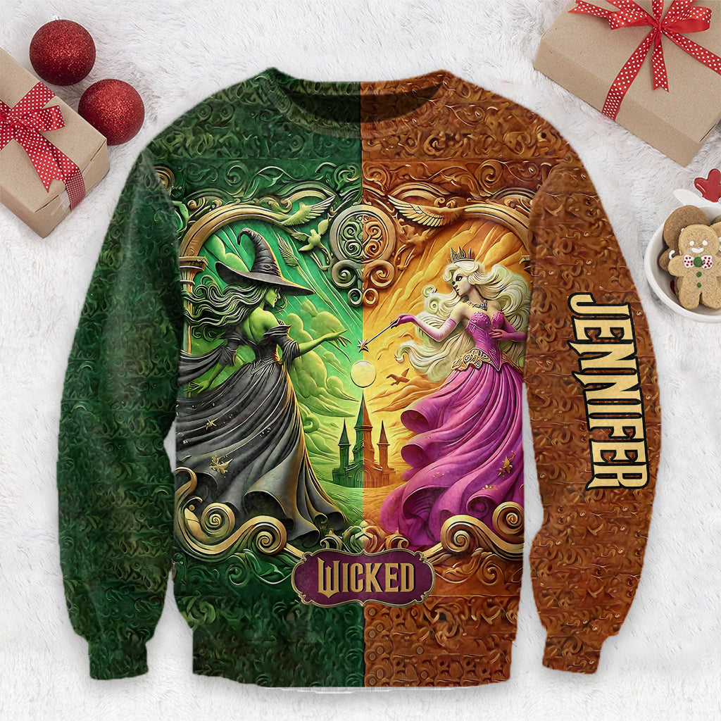 Changed For Good Witch & Princess - Personalized Ugly Sweater