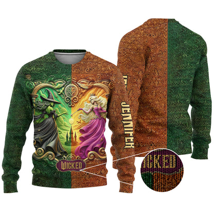 Changed For Good Witch & Princess - Personalized Ugly Sweater