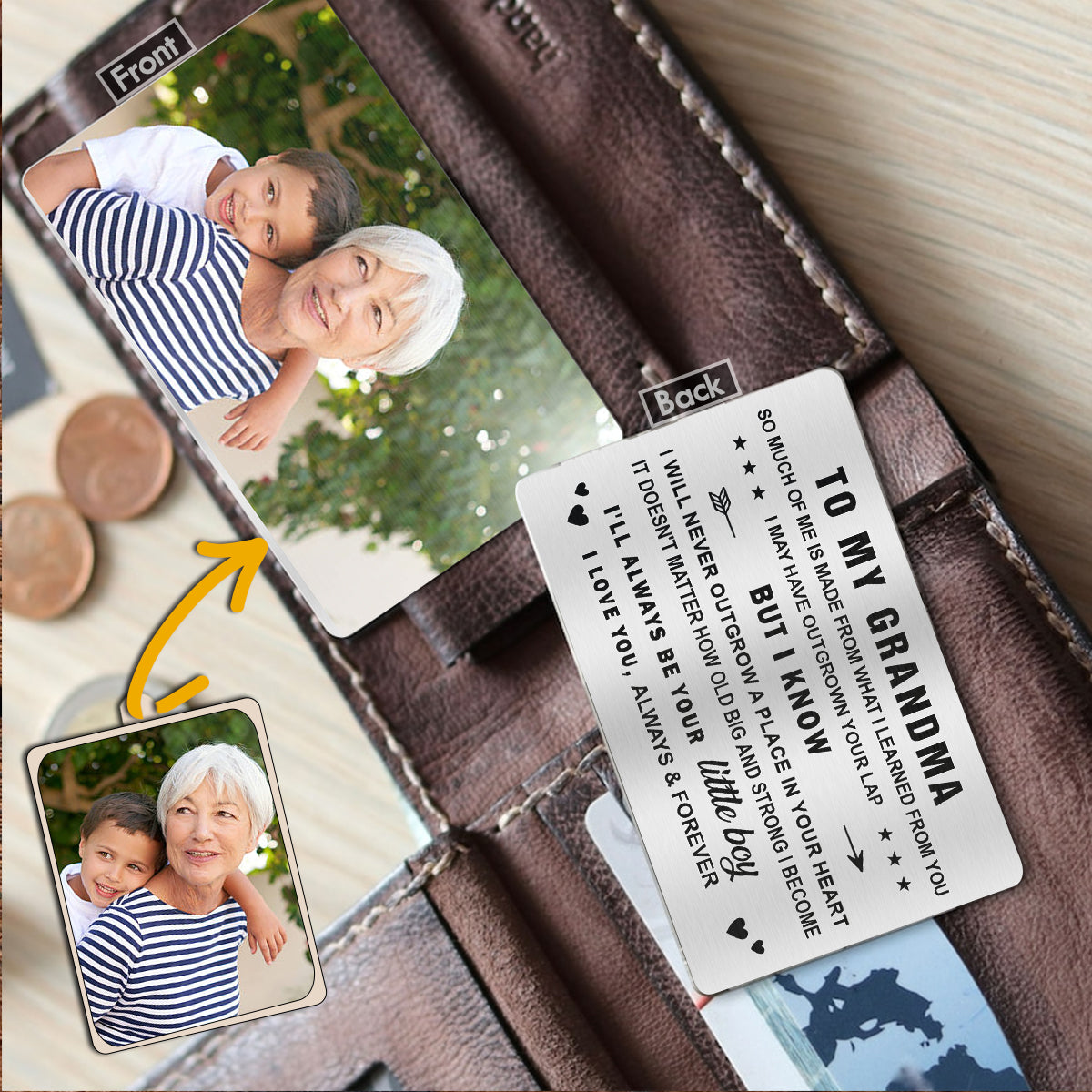 To My Dad - Gift for dad, grandma, grandpa, mom, uncle, aunt - Personalized Wallet Insert Card