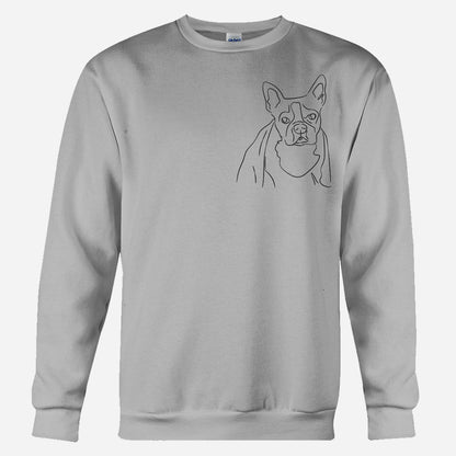 Custom Line Art - Personalized Dog Embroidered Sweater