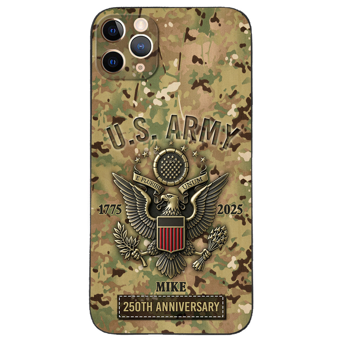 250th Anniversary - Personalized Veteran Leather Phone Case