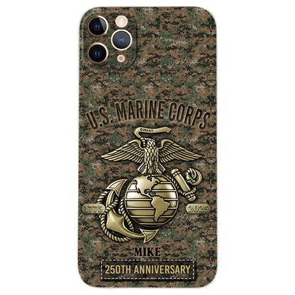 250th Anniversary - Personalized Veteran Leather Phone Case