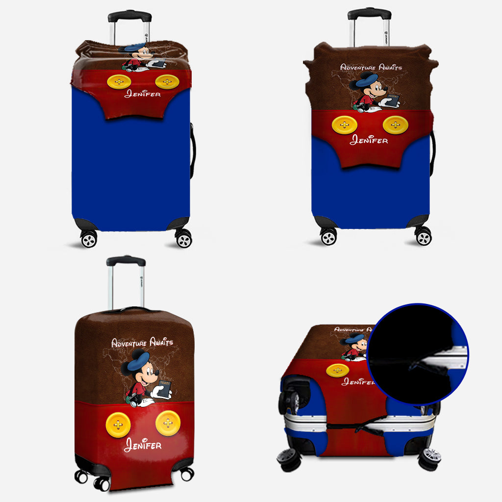 Adventure Awaits - Personalized Mouse Luggage Cover
