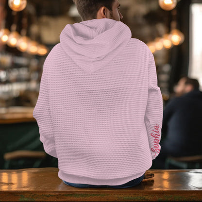 Pink Green Witch - Personalized Waffle Hoodie