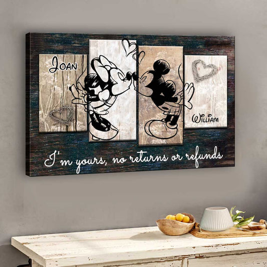 I'm Yours - Personalized Couple Mouse Canvas And Poster