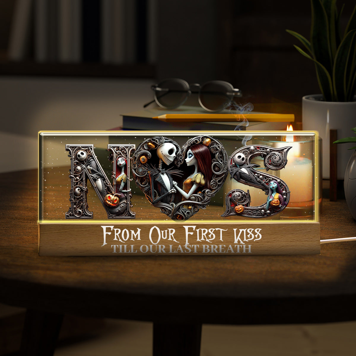 Till Death Do Us Part - Personalized Nightmare Custom LED Night Light