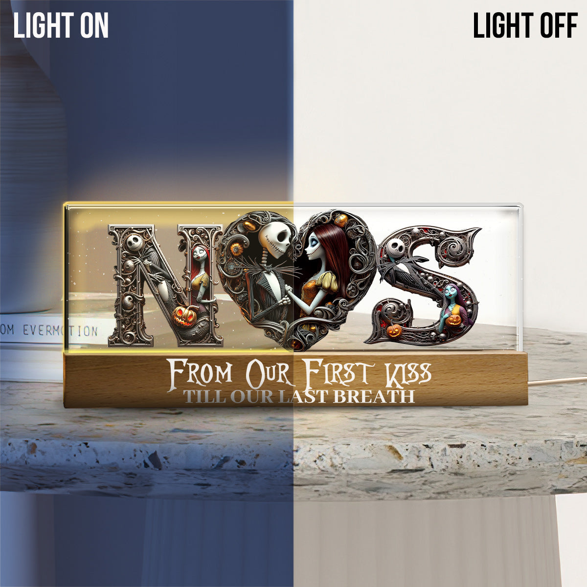 Till Death Do Us Part - Personalized Nightmare Custom LED Night Light