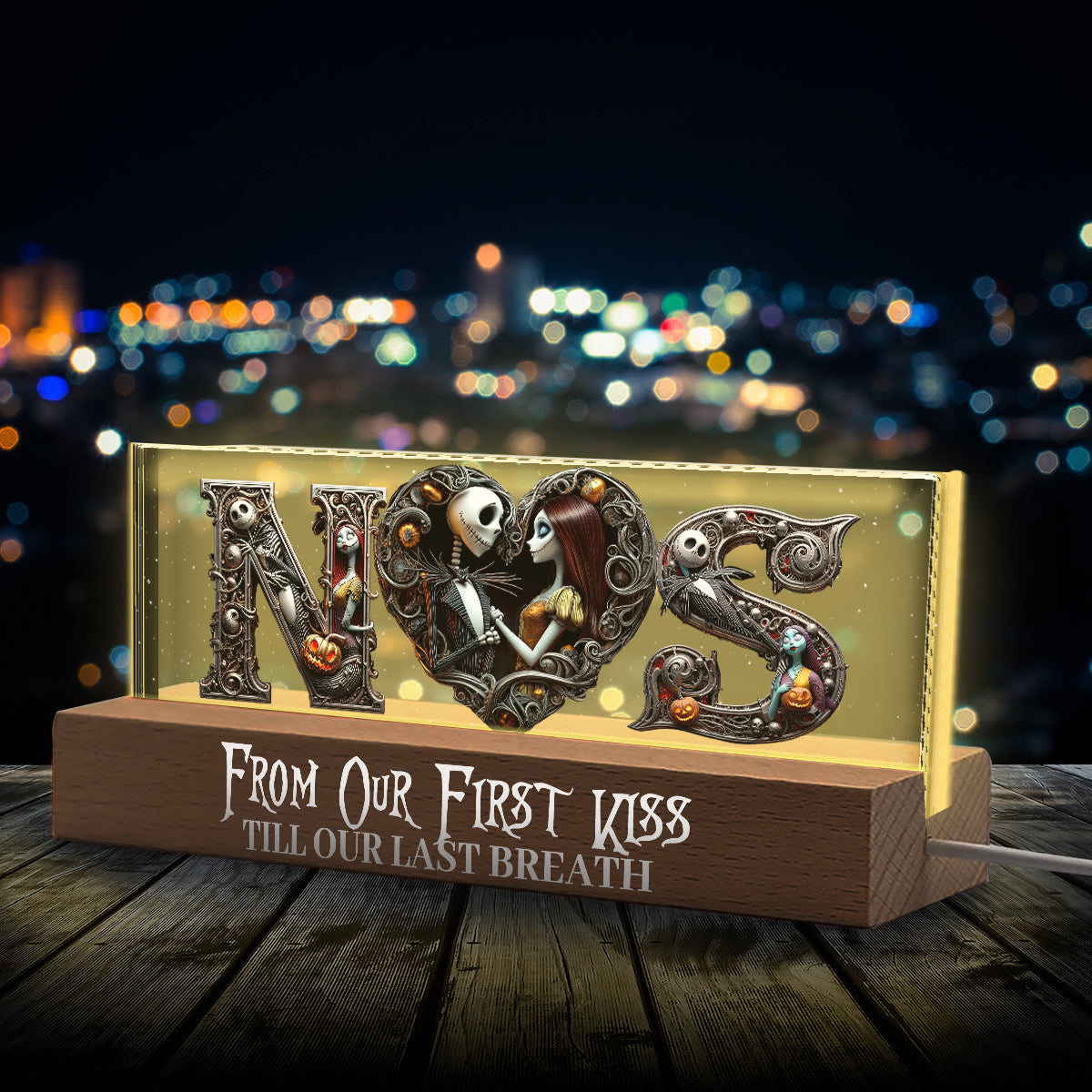 Till Death Do Us Part - Personalized Nightmare Custom LED Night Light