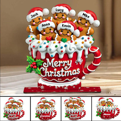 Merry Christmas - Personalized Family 1 Layered Big Freestanding