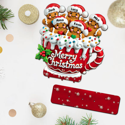 Merry Christmas - Personalized Family 1 Layered Big Freestanding