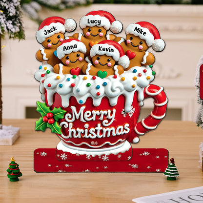 Merry Christmas - Personalized Family 1 Layered Big Freestanding