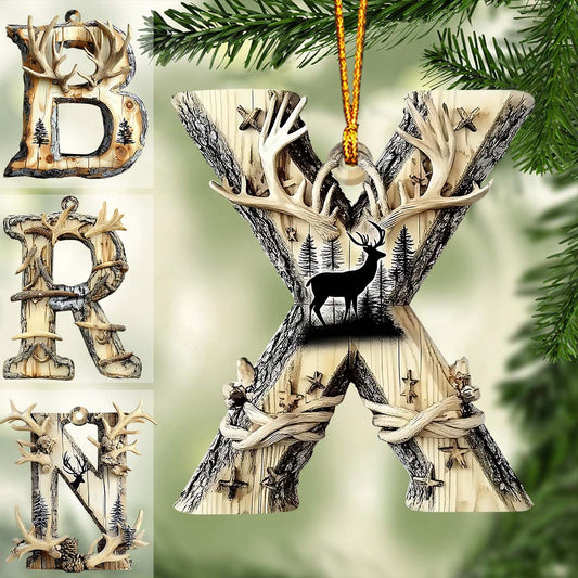 Any Letter, Hunting Alphabet - Personalized Hunting Ornament