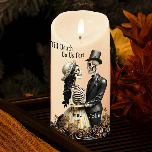 Til Death Do Us Part - Personalized Couple Flameless Candle