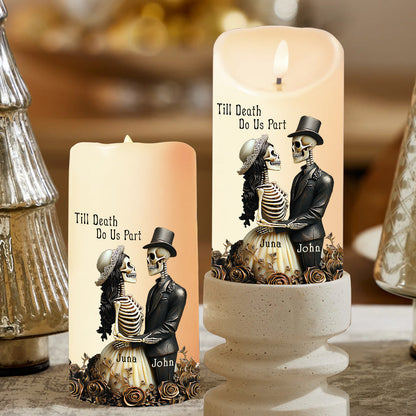 Til Death Do Us Part - Personalized Couple Flameless Candle