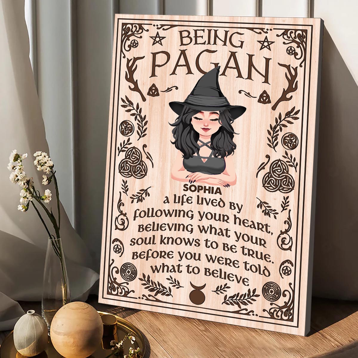Being A Pagan - Personalized Witch Canvas And Poster