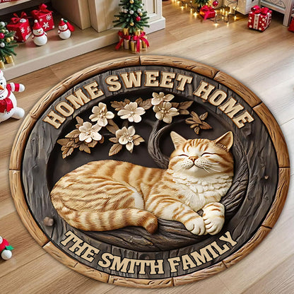 Love Cats - Personalized Cat Round Rug