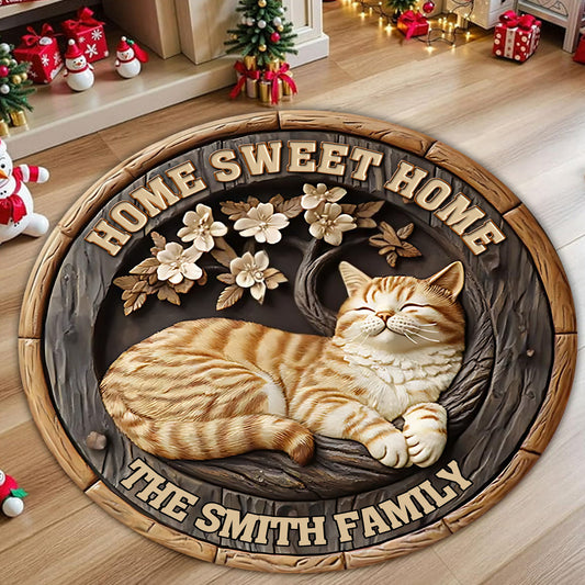 Love Cats - Personalized Cat Round Rug