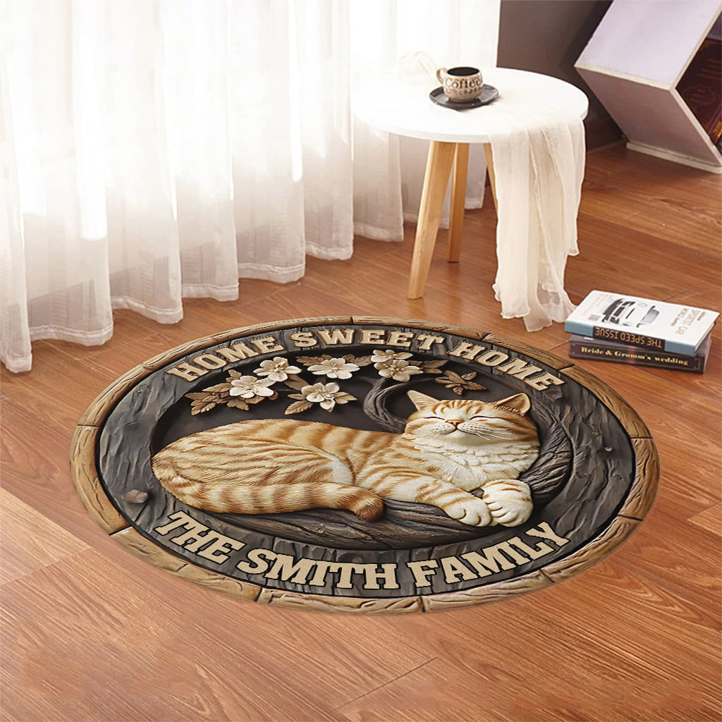 Love Cats - Personalized Cat Round Rug